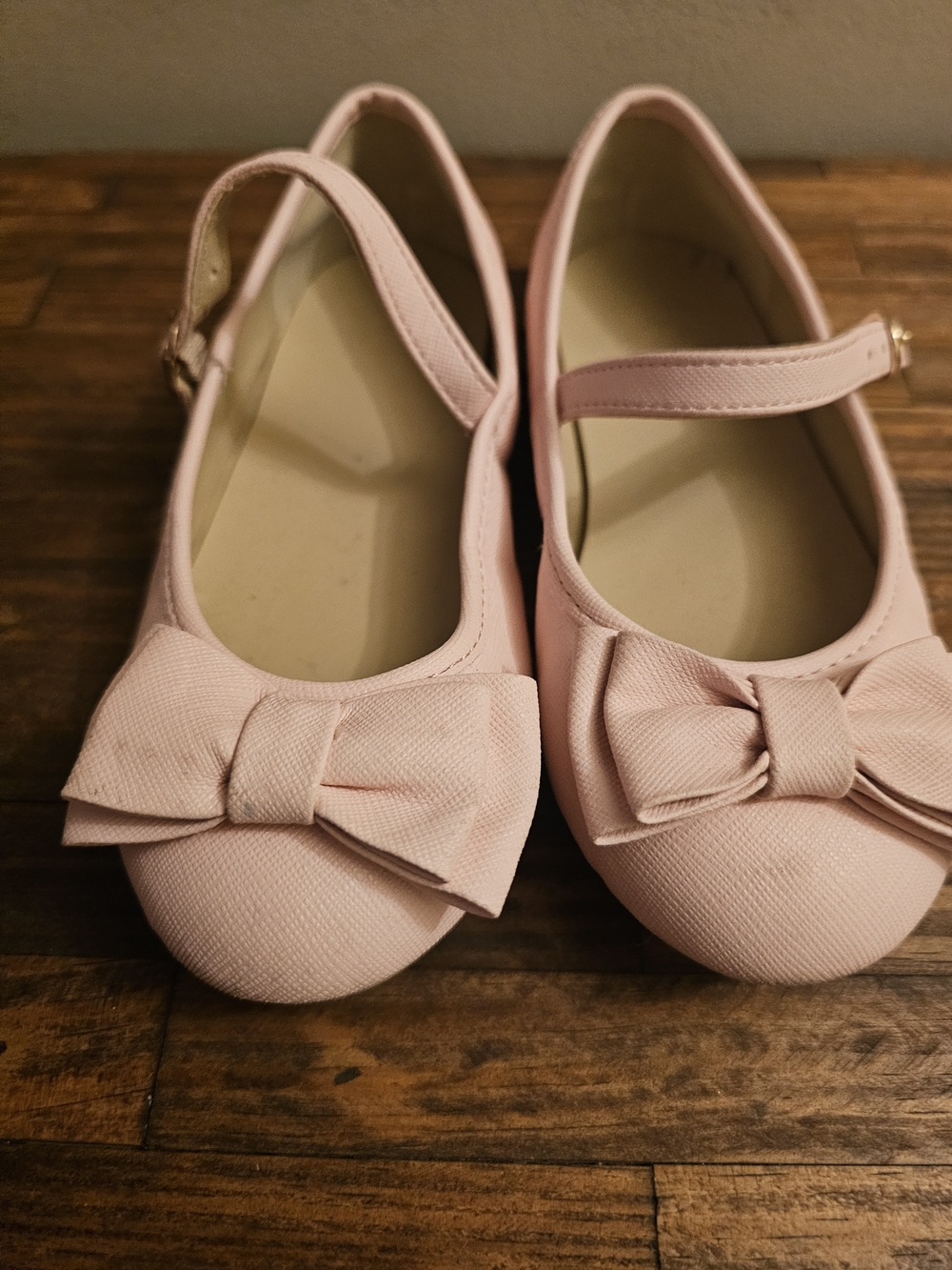 Janie and Jack Light Pink Bow Mary Jane Flats